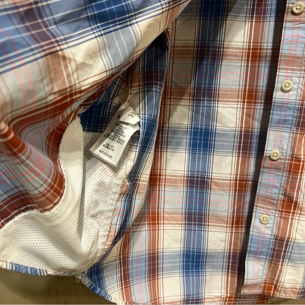 Eddie Bauer Travex Women's Blue & Red Plaid Hiking Shirt Top; M - Picture 8 of 14